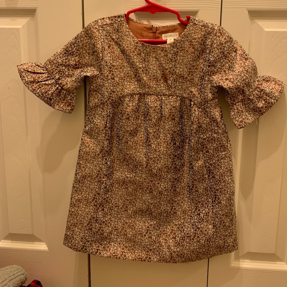 Shiny metallic star toddler dress